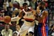Nov 11, 2013; Portland, OR, USA; Portland Trail Blazers power forward LaMarcus Aldridge (12) battles for the ball with Detroit Pistons center Andre Drummond (0) during the first quarter at Moda Center. Mandatory Credit: Steve Dykes - USA TODAY Sports