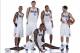 DALLAS, TX - SEPTEMBER 30: Monta Ellis #11, Dirk Nowitzki #41, Shawn Marion #0, Samuel Dalembert #1 and Jose Calderon #8 of the Dallas Mavericks pose for a photo at the Dallas Mavericks 2013-2014 Media Day on September 30, 2013 at the American Airlines Ce