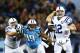 NASHVILLE, TN - NOVEMBER 14: Andrew Luck #12 of the Indianapolis Colts looks to pass in the second quarter against the Tennessee Titans at LP Field on November 14, 2013 in Nashville, Tennessee. (Photo by Andy Lyons/Getty Images)