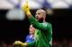 LIVERPOOL, ENGLAND - NOVEMBER 03: Tim Howard of Everton during the Barclays Premier League match between Everton and Tottenham Hotspur at Goodison Park on November 3, 2013 in Liverpool, England. (Photo by Tony Marshall/Getty Images)