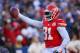 ORCHARD PARK, NY - NOVEMBER 03: Tamba Hali #91 of the Kansas City Chiefs celebrates as he scores the game-winning touchdown on a fumble recovery against the Buffalo Bills at Ralph Wilson Stadium on November 3, 2013 in Orchard Park, New York. (Photo by Ri