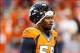 Oct 27, 2013; Denver, CO, USA; Denver Broncos linebacker Von Miller (58) during the second half against the Washington Redskins at Sports Authority Field at Mile High. The Broncos won 45-21. Mandatory Credit: Chris Humphreys-USA TODAY Sports