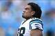 Sep 8, 2013; Charlotte, NC, USA; Carolina Panthers defensive tackle Star Lotulelei (98) on the field before the game. The Seahawks defeated the Panthers 12-7 at Bank of America Stadium. Mandatory Credit: Bob Donnan-USA TODAY Sports