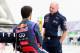 Red Bull chief technical officer, Adrian Newey, chats with Mark Webber.