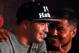 SHANGHAI, CHINA - JULY 31: Brandon Rios (L) and his coach Robert Garcia chat at a press conference on July 31, 2013 in Shanghai, China. (Photo by Kevin Lee/Getty Images)