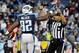 Oct 20, 2013; Nashville, TN, USA; Tennessee Titans tight end Delanie Walker (82) points to the fans after scoring touchdown against the San Francisco 49ers during the second half at LP Field. San Francisco won 31-17. Mandatory Credit: Jim Brown-USA TODAY