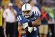 Nov 10, 2013; Indianapolis, IN, USA; Indianapolis Colts running back Trent Richardson (34) runs the ball during the third quarter against the St. Louis Rams at Lucas Oil Stadium. The Rams won 38-8. Mandatory Credit: Pat Lovell-USA TODAY Sports