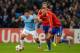 MANCHESTER, ENGLAND - NOVEMBER 05: Sergio Aguero of Manchester City competes with Aleksei Berezutski of CSKA during the UEFA Champions League Group D match between Manchester City and CSKA Moscow at the Etihad Stadium on November 5, 2013 in Manchester,