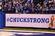 Dec 9 2012, Indianapolis, USA; General view of a Chuckstrong banner in the end zone, which supports head coach Chuck Pagano and his fight with leukemia, during the game against the Tennessee Titans at Lucas Oil Stadium. Indianapolis defeated Tennessee, 27