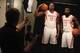 HOUSTON, TX - SEPTEMBER 27: Dwight Howard #12 and James Harden #13 of the Houston Rockets pose for a photographer during Houston Rockets Media Day at the Toyota Center on September 27, 2013 in Houston, Texas. (Photo by Scott Halleran/Getty Images)