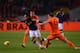 AMSTERDAM, NETHERLANDS - NOVEMBER 19: Falcao of Colombia is challenged by Kevin Strootman and Ron Vlaar of Netherlands during the International Friendly match between Netherlands and Colombia at Amsterdam ArenA on November 19, 2013 in Amsterdam, Netherla