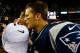 FOXBORO, MA - OCTOBER 07: Tom Brady #12 of the New England Patriots and Peyton Manning #18 of the Denver Broncos greet each other at midfield following the game on October 7, 2012 at Gillette Stadium in Foxboro, Massachusetts. (Photo by Jared Wickerham/G