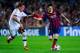 BARCELONA, SPAIN - NOVEMBER 06: Lionel Messi of FC Barcelona duels for the ball with Philippe Mexes of AC Milan during the UEFA Champions League Group H match Between FC Barcelona and AC Milan at Camp Nou on November 6, 2013 in Barcelona, Spain. (Photo