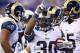INDIANAPOLIS, IN - NOVEMBER 10: Zac Stacy #30 of the St. Louis Rams celebrates after scoring a touchdown during the game against the Indianapolis Colts at Lucas Oil Stadium on November 10, 2013 in Indianapolis, Indiana. (Photo by Andy Lyons/Getty Image