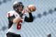 FOXBORO, MA - NOVEMBER 2: Jordan Lynch #6 of the Northern Illinois Huskies takes a snap before a game with the Massachusetts Minutemen at Gillette Stadium on November 2, 2013 in Foxboro, Massachusetts. (Photo by Jim Rogash/Getty Images)