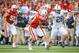 LINCON, NE - NOVEMBER 10: Running back Zach Zwinak #28 of the Penn State Nittany Lions stiff arms safety Daimion Stafford #3 of the Nebraska Cornhuskers during their game at Memorial Stadium on November 10, 2012 in Lincoln, Nebraska. (Photo by Eric Franci