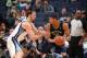 MEMPHIS, TN - NOVEMBER 6: Anthony Davis #23 of the New Orleans Pelicans controls the ball against Kosta Koufos #41 of the Memphis Grizzlies on November 6, 2013 at FedExForum in Memphis, Tennessee. NOTE TO USER: User expressly acknowledges and agrees that,