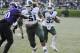 EVANSTON, IL - NOVEMBER 23: Jeremy Langford #33 of the Michigan State Spartans follows Fou Fonoti #51 and runs for a touchdown against the Northwestern Wildcats during the first half November 23, 2013 at Ryan Field in Evanston, Illinois. (Photo by David