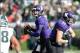 Nov 23, 2013; Evanston, IL, USA; Northwestern Wildcats quarterback Trevor Siemian (13) drops back to pass during the second quarter against the Michigan State Spartans at Ryan Field. Mandatory Credit: Reid Compton-USA TODAY Sports