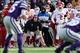 Nov 23, 2013; Manhattan, KS, USA; Oklahoma Sooners head coach Bob Stoops watches the game between the Kansas State Wildcats and the Oklahoma Sooners during the first half at Bill Snyder Family Stadium. Mandatory Credit: Jasen Vinlove-USA TODAY Sports