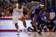 Nov 23, 2013; Los Angeles, CA, USA; Sacramento Kings center DeMarcus Cousins (15) attempts to steal the ball from Los Angeles Clippers center DeAndre Jordan (6) during the first quarter at Staples Center. Mandatory Credit: Kelvin Kuo-USA TODAY Sports