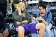 BEIJING, CHINA - OCTOBER 14: Chris Kaman of the Los Angeles Lakers speaks to the media prior to practice as part of 2013 Global Games on October 14, 2013 at the MasterCard Center in Beijing, China. NOTE TO USER: User expressly acknowledges and agrees that