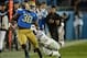 Nov 23, 2013; Pasadena, CA, USA; UCLA Bruins linebacker Myles Jack (30) runs for 37 yards as Arizona State Sun Devils safety Alden Darby (4) goes for the stop in the first half of the game at Rose Bowl. Mandatory Credit: Jayne Kamin-Oncea-USA TODAY Sport