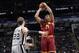 SAN ANTONIO, TX - November 23: Andrew Bynum #21 of the Cleveland Cavaliers shoots the ball against the San Antonio Spurs during the game at the AT&T Center on November 23, 2013 in San Antonio, Texas. NOTE TO USER: User expressly acknowledges and agrees th