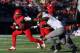 TUCSON, AZ - NOVEMBER 23: Running back Ka'Deem Carey #25 of the Arizona Wildcats rushes the football en route to scoring on a 9 yard touchdown against the Oregon Ducks during the thrid quarter of the college football game at Arizona Stadium on November 2