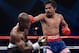 LAS VEGAS, NV - JUNE 09: (R-L) Manny Pacquiao lands a right to the head of Timothy Bradley during their WBO welterweight title fight at MGM Grand Garden Arena on June 9, 2012 in Las Vegas, Nevada. (Photo by Kevork Djansezian/Getty Images)
