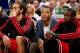 INDIANAPOLIS, IN - MARCH 3: Derrick Rose #1 of the Chicago Bulls, wearing street clothes, sits on the bench with teammates Joakim Noah #13 and Luol Deng #9 during a game against the Indiana Pacers on March 3, 2013 at Bankers Life Fieldhouse in Indianapoli
