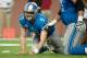 Nov 24, 2013; Detroit, MI, USA; Detroit Lions quarterback Matthew Stafford (9) during the fourth quarter against the Tampa Bay Buccaneers at Ford Field. Tampa Bay won 24-21. Mandatory Credit: Tim Fuller-USA TODAY Sports