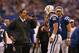 INDIANAPOLIS, IN - DECEMBER 30: Head coach Chuck Pagano of the Indianapolis Colts talks with Andrew Luck #12 during a game against the Houston Texans at Lucas Oil Stadium on December 30, 2012 in Indianapolis, Indiana. The Colts defeated the Texans 28-16.