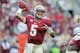 TALLAHASSEE, FL - NOVEMBER 16: Jameis Winston #5 of the Florida State Seminoles drops back to pass during the first half against the Syracuse Orange at Doak Campbell Stadium on November 16, 2013 in Tallahassee, Florida. (Photo by Jeff Gammons/Getty Images