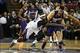 Nov 19, 2013; Sacramento, CA, USA; Sacramento Kings center DeMarcus Cousins (15) reaches for the ball against Phoenix Suns shooting guard Gerald Green (14) during the fourth quarter at Sleep Train Arena. The Sacramento Kings defeated the Phoenix Suns 107-