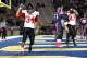 TOLEDO, OH - NOVEMBER 20: James Spencer #34 of the Northern Illinois Huskies celebrates after scoring a touchdown against the Toledo Rockets during the fourth quarter on November 20, 2013 at the Glass Bowl in Toledo, Ohio. Northern Illinois defeated Tole