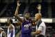Markieff Morris pleads his case to a referee during the matchup with the Sacramento Kings.