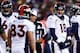 FOXBORO, MA - NOVEMBER 24: Quarterback Peyton Manning #18 of the Denver Broncos looks on against the New England Patriots during a game at Gillette Stadium on November 24, 2013 in Foxboro, Massachusetts. (Photo by Jared Wickerham/Getty Images)