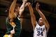 Nov 24, 2013; Durham, NC, USA; Duke Blue Devils guard Andre Dawkins (34) shoots over Vermont Catamounts forward Hector Harold (5) at Cameron Indoor Stadium. Mandatory Credit: Mark Dolejs-USA TODAY Sports