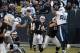 Nov 24, 2013; Oakland, CA, USA; Oakland Raiders quarterback Matt McGloin (14) throws a pass against the Tennessee Titans at O.co Coliseum. The Titans defeated the Raiders 23-19. Mandatory Credit: Kirby Lee-USA TODAY Sports