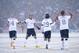 COMMERCE CITY, CO - MARCH 22: Midfielder Clint Dempsey #8 of the United States celebrates a goal with teammates, (L - R) Michael Bradley, Jermaine Jones, and Graham Zusi during a FIFA 2014 World Cup Qualifier match against Costa Rica at Dick's Sporting G