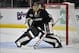November 22, 2013; Anaheim, CA, USA; Anaheim Ducks goalie Jonas Hiller (1) defends the goal against the Tampa Bay Lightning during the first period at Honda Center. Mandatory Credit: Gary A. Vasquez-USA TODAY Sports