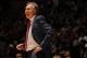 DENVER, CO - NOVEMBER 13: Mike D'Antoni of the Los Angeles Lakers smiles against the Denver Nuggets on November 13, 2013 at the Pepsi Center in Denver, Colorado. NOTE TO USER: User expressly acknowledges and agrees that, by downloading and/or using this