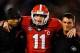 Nov 23, 2013; Athens, GA, USA; Georgia Bulldogs quarterback Aaron Murray (11) leaves the field injured against the Kentucky Wildcats during the second quarter at Sanford Stadium. Mandatory Credit: Dale Zanine-USA TODAY Sports