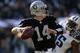 OAKLAND, CA - NOVEMBER 24: Matt McGloin #14 of the Oakland Raiders drops back to pass against the Tennessee Titans during the second quarter at O.co Coliseum on November 24, 2013 in Oakland, California. (Photo by Thearon W. Henderson/Getty Images)