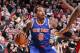 PORTLAND, OR - NOVEMBER 25: J.R. Smith #8 of the New York Knicks handles the ball against the Portland Trail Blazers on November 25, 2013 at the Moda Center Arena in Portland, Oregon. NOTE TO USER: User expressly acknowledges and agrees that, by downloadi