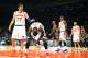 NEW YORK, NY - NOVEMBER 20: Carmelo Anthony #7 of the New York Knicks takes a break after being fouled by Roy Hibbert #55 of the Indiana Pacers at Madison Square Garden on November 20, 2013 in New York City. NOTE TO USER: User expressly acknowledges and a