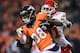 DENVER, CO - NOVEMBER 17: Demaryius Thomas #88 of the Denver Broncos completes a first down reception against the defense of Marcus Cooper #31 of the Kansas City Chiefs in the second quarter at Sports Authority Field at Mile High on November 17, 2013 in