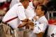 ARLINGTON, TX - SEPTEMBER 05: Quarterback Sam Bradford #14 of the Oklahoma Sooners on the sidelines after suffering an injury against the Brigham Young Cougars at Cowboys Stadium on September 5, 2009 in Arlington, Texas. (Photo by Ronald Martinez/Getty