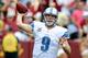 LANDOVER, MD - SEPTEMBER 22: Matthew Stafford #9 of the Detroit Lions throws a pass in the first quarter against the Washington Redskins at FedExField on September 22, 2013 in Landover, Maryland. (Photo by Greg Fiume/Getty Images)